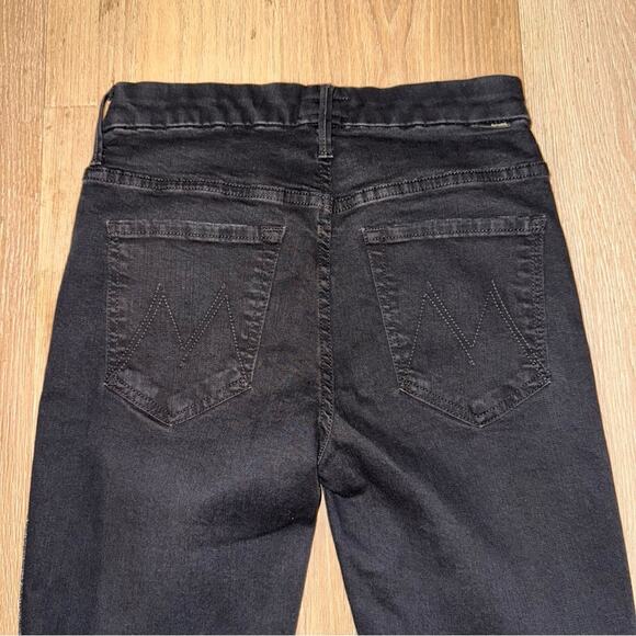 Mother High Waisted Looker Ankle Fray Guilty Glitter Racer 26 - Picture 14 of 16